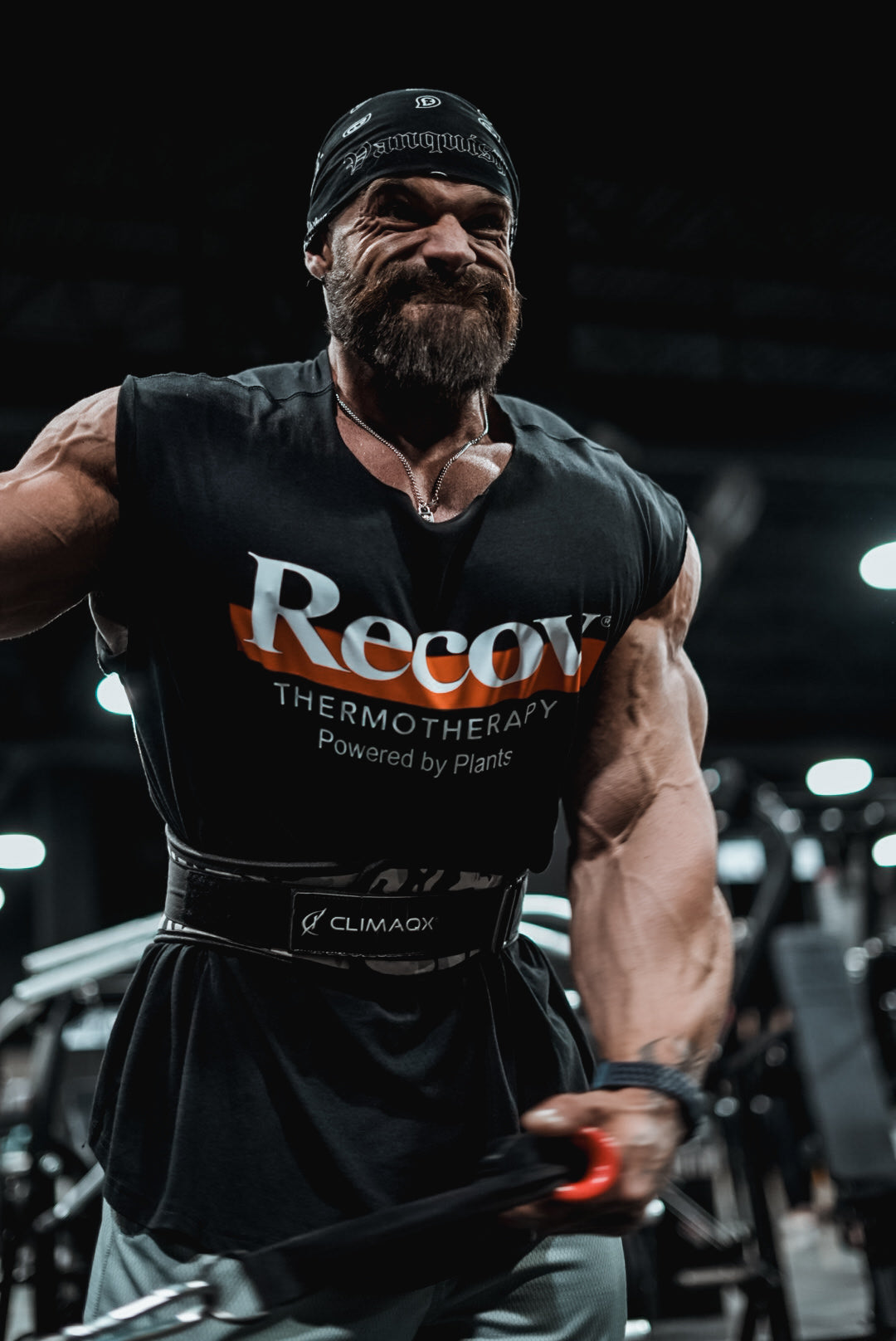 IFBB Pro Mike Sommerfeld demonstrating elite training intensity